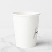 Klassieke kalligrafie monogram professioneel papieren bekers (Rechts)