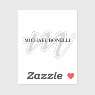 Klassieke kalligrafie monogram professioneel sticker