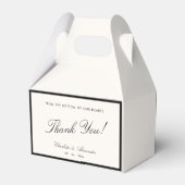 Klassieke kalligrafie Oud geld bruiloft Bedankdoosjes (Achterkant)