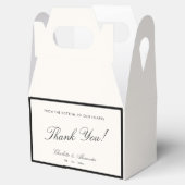 Klassieke kalligrafie Oud geld bruiloft Bedankdoosjes (Geopend)