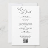 Klassieke kalligrafie Oud geld bruiloft Kaart (Achterkant)