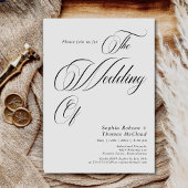 Klassieke kalligrafie Oud geld bruiloft Kaart