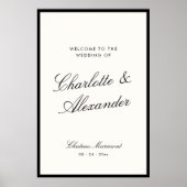 Klassieke kalligrafie Oud geld bruiloft Poster (Voorkant)