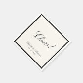 Klassieke kalligrafie Oud geld bruiloft Servet (Hoek)