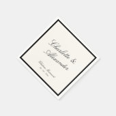 Klassieke kalligrafie Oud geld bruiloft Servet (Hoek)