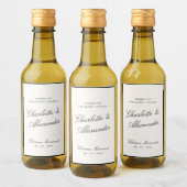 Klassieke kalligrafie Oud geld bruiloft Wijn Etiket (Flessen)