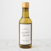 Klassieke kalligrafie Oud geld bruiloft Wijn Etiket (Voorkant)