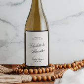 Klassieke kalligrafie Oud geld bruiloft Wijn Etiket