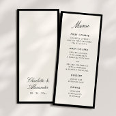 Klassieke kalligrafie Oud geld Menu