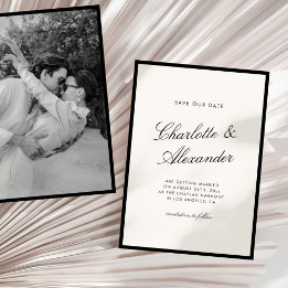 Klassieke kalligrafie Oud Geld Save The Date