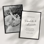 Klassieke kalligrafie Oud Geld Save The Date