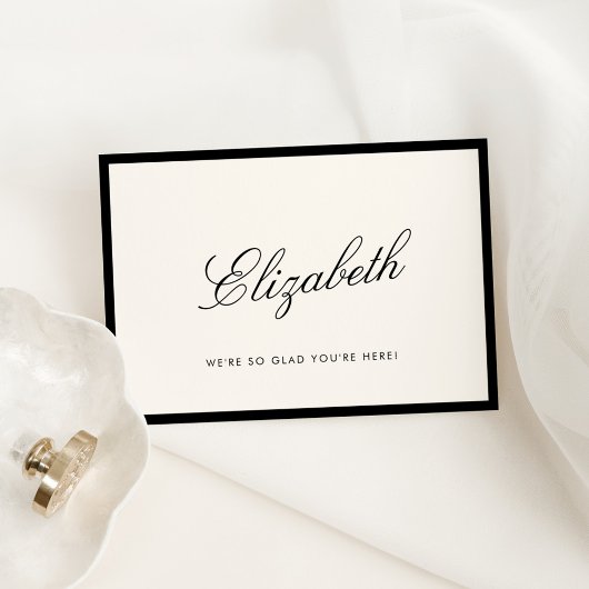 Klassieke kalligrafie Oude geldplaatskaart Kaart