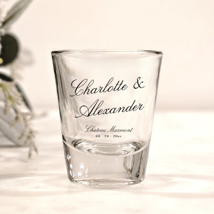 Klassieke kalligrafie Oude-Money-Bruiloft Shot Glas