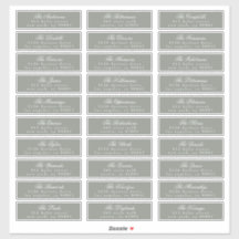 Klassieke kalligrafie Sage Groene Gast Adres label