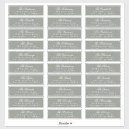 Klassieke kalligrafie Sage Groene Gast Adres label