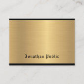 Klassieke kalligrafie Script Glam Gold Elegant Lux Visitekaartje (Voorkant)