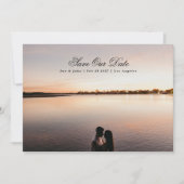 Klassieke kalligrafie Traditionele monogram foto Save The Date (Voorkant)