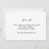 Klassieke kalligrafie Traditionele monogram foto Save The Date (Achterkant)