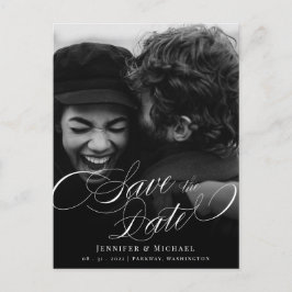 Klassieke kalligrafie-weddenschap legant sparen de aankondigingskaart