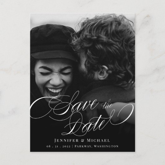 Klassieke kalligrafie-weddenschap legant sparen de aankondigingskaart (Voorkant)