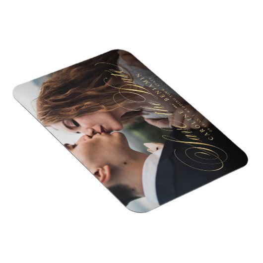 Klassieke kalligrafiefoto bruiloft, behalve de dat magneet (Rechterzijde)