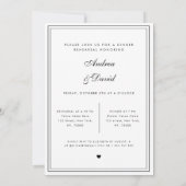 Klassieke kalligrafiescript Foto repesal Dinner Kaart (Achterkant)