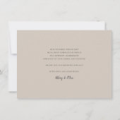 Klassieke kalligrafiescript Weduwfoto Flat Bedankkaart (Achterkant)