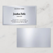 Klassieke kalligrafische typerende zilverlook eleg visitekaartje (Voorkant / Achterkant)