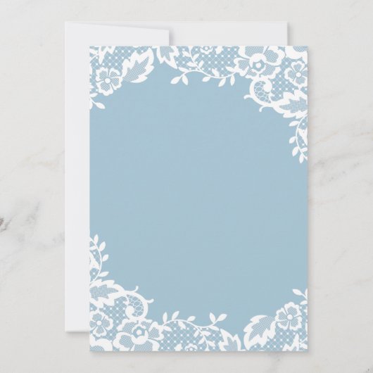 Klassieke Kant bruiloft uitnodiging (Achterkant)