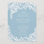 Klassieke Kant bruiloft uitnodiging (Voorkant / Achterkant)