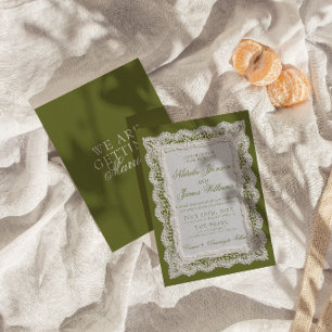 Klassieke Kanten Olijfgroene Oude Geld Doily Bruil Kaart