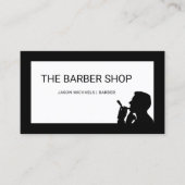 Klassieke Kapper Silhouet Visitekaartje (Voorkant)