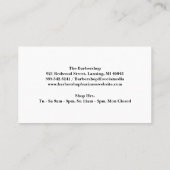 Klassieke Kapperspaal | Knipt en Scheert Visitekaartje (Achterkant)