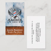 Klassieke Kapperspaal | Knipt en Scheert Visitekaartje (Voorkant / Achterkant)