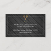 Klassieke kapperszaak Hout Fancy schaar Visitekaartje (Achterkant)