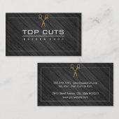 Klassieke kapperszaak Hout Fancy schaar Visitekaartje (Voorkant / Achterkant)