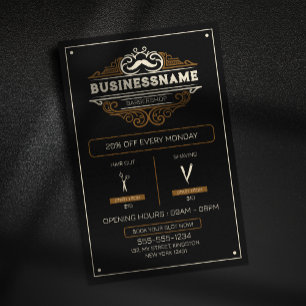 Klassieke Kapperszaak Kapsel Schedere Kapsalon Flyer