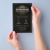 Klassieke Kapperszaak Kapsel Scheren Haarstylist Flyer (Hand)