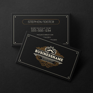 Klassieke Kapperszaak Kapsel Scheren Haarstylist Visitekaartje