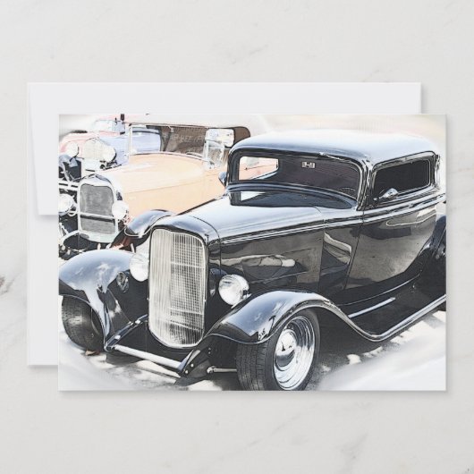 Klassieke kar Birthday Kaart (Voorkant)