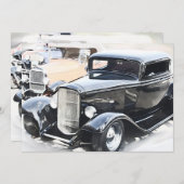 Klassieke kar Birthday Kaart (Voorkant / Achterkant)