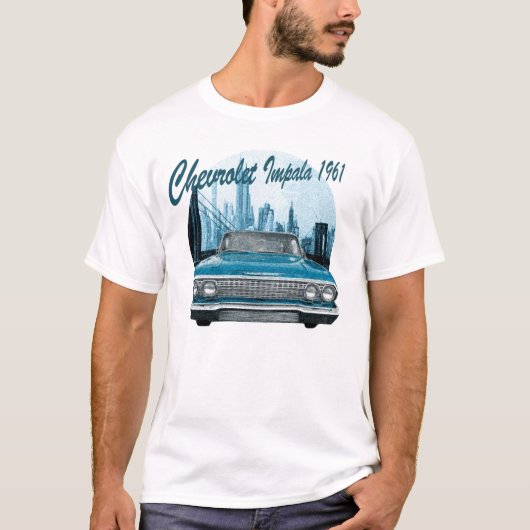 Klassieke kar Chevrolet Impala 1961 T-shirt (Voorkant)