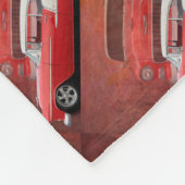 Klassieke kar Chevy Bel Air Red White  Dodge Fleece Deken (Hoek)