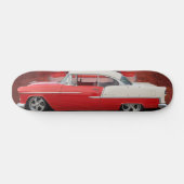 Klassieke kar Chevy Bel Air Red White Schaats Skateboard (Horizontaal)