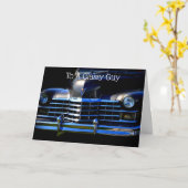 Klassieke Kar Classy Guy Fathers Day Kaart (Gele Bloem)