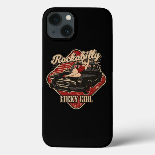 Klassieke kar Rockabilly Hot Rod PinUp Girl Case-Mate iPhone Case