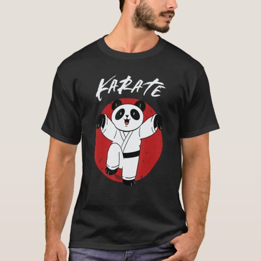 Klassieke Karate Panda T-shirt (Voorkant)