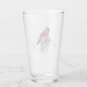 Klassieke kardinaal aangepaste Kerstvakantie  Glas (Achterkant)