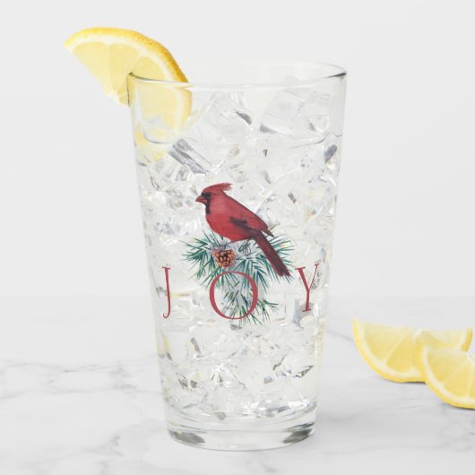 Klassieke kardinaal aangepaste Kerstvakantie  Glas (Voorkant ijs)