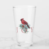 Klassieke kardinaal aangepaste Kerstvakantie  Glas (Voorkant)